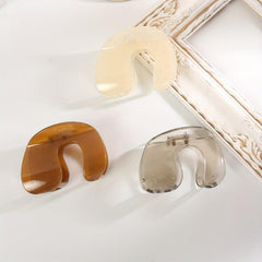 3pcs Leopard Print Hair Claw Jelly Ponytail Holder Women Hair Clip