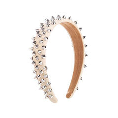 Punk Hair Band Rivet Decor Headband Wide Headdress Women Girls Hair Accessories