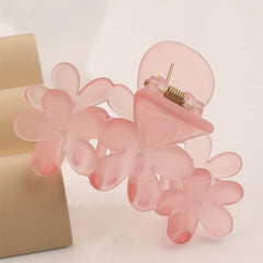 Flower Frosted Hair Claw Shark Hair Claw Back Head Clip Style Hair Accessories