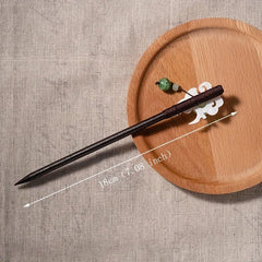 Vintage Faux Jade Hairpin Wooden Hair Stick Hair Accessory