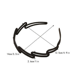 Frosted Oblique Square Headband Women's Hairband Hair Accessories