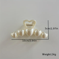 Faux Pearl Hair Claw Large Acrylic Claw Hair Clip