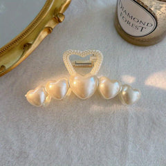 Faux Pearl Hair Claw Large Acrylic Claw Hair Clip