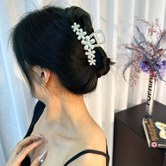 Faux Pearl Hair Claw Large Acrylic Claw Hair Clip