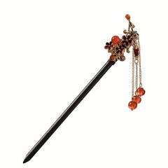 Chinese Style Wooden Hair Stick Retro Ponytail Holder Hair Accessories For Women