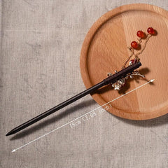 Chinese Style Wooden Hair Stick Retro Ponytail Holder Hair Accessories For Women