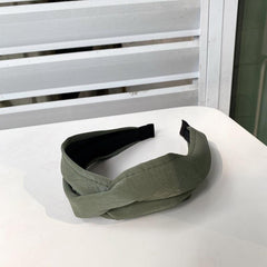Solid Wide Head Band Leather Hair Band Women's Girl Hair Band 1pc