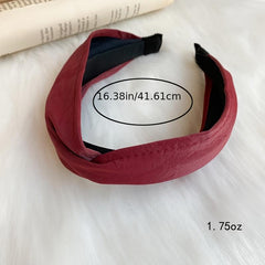 Solid Wide Head Band Leather Hair Band Women's Girl Hair Band 1pc