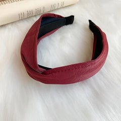 Solid Wide Head Band Leather Hair Band Women's Girl Hair Band 1pc