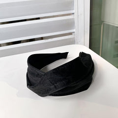 Solid Wide Head Band Leather Hair Band Women's Girl Hair Band 1pc