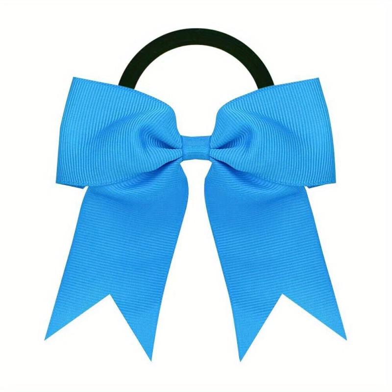 Large Bow Hair Tie For Kids Toddlers Girls Solid Hair Rope Elastic Hair Accessor