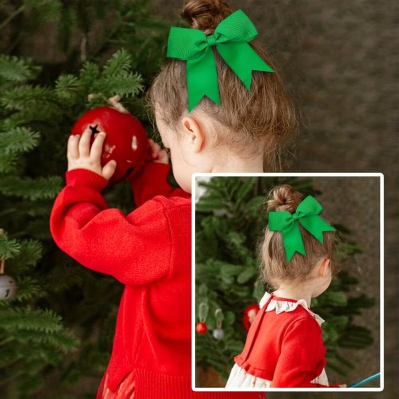 Large Bow Hair Tie For Kids Toddlers Girls Solid Hair Rope Elastic Hair Accessor