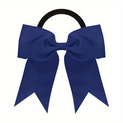Large Bow Hair Tie For Kids Toddlers Girls Solid Hair Rope Elastic Hair Accessor