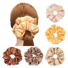 Oversize Stain Hair Scrunchie for Women Girls Sleep Soft Silk Scrunchies