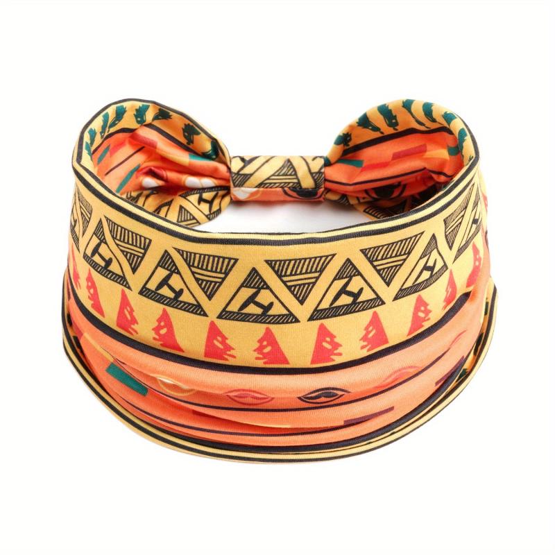 Colorful Geometric Pattern Headband for Sports Yoga Running