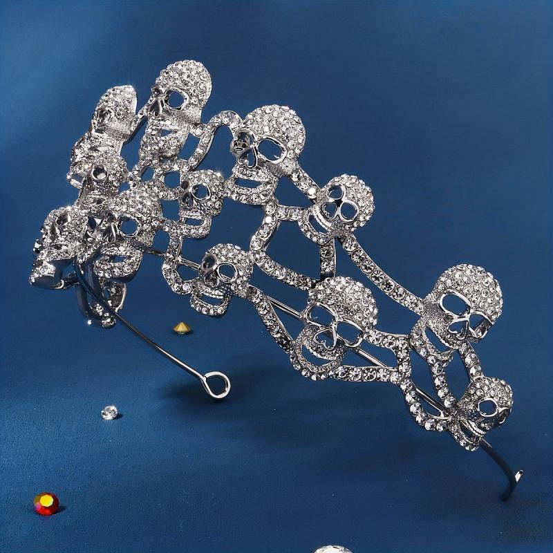Punk Skull Crown Headband for Halloween Party Cosplay