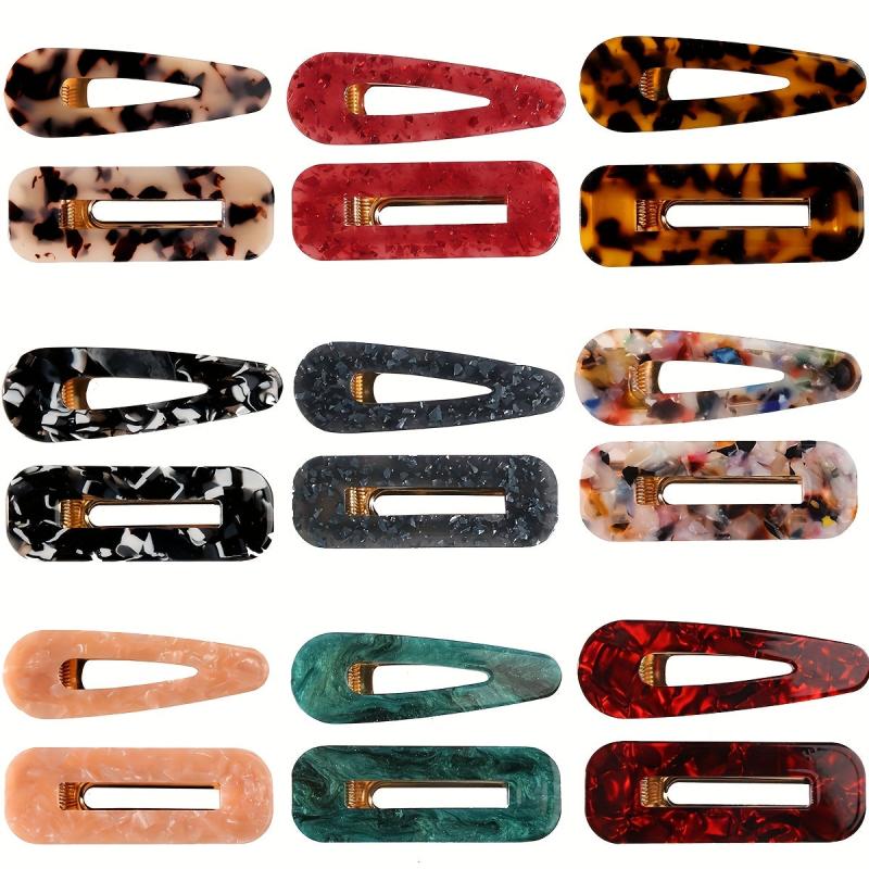 2pcs Graphic Hair Clip Minimalist Snap Clip Vintage Headwear