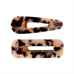 2pcs Graphic Hair Clip Minimalist Snap Clip Vintage Headwear