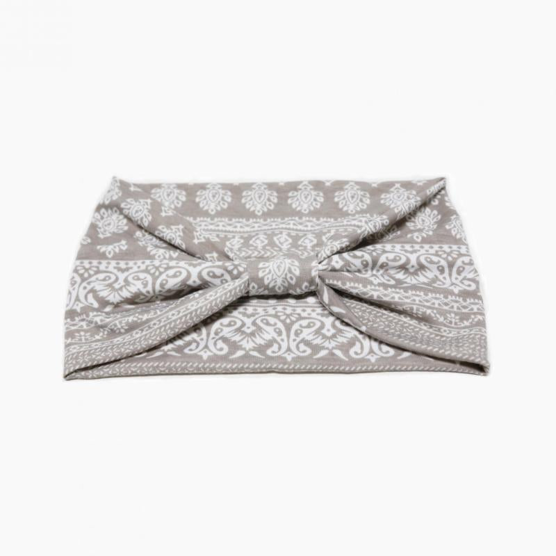 4pcs Boho Paisley Print Headband Stretchy Headdress Criss Cross Hair Band
