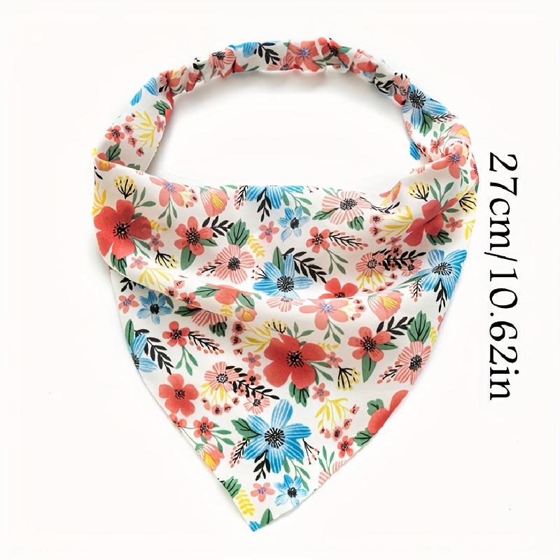 Floral Triangle Scarf Turban Headband Hair Accessories