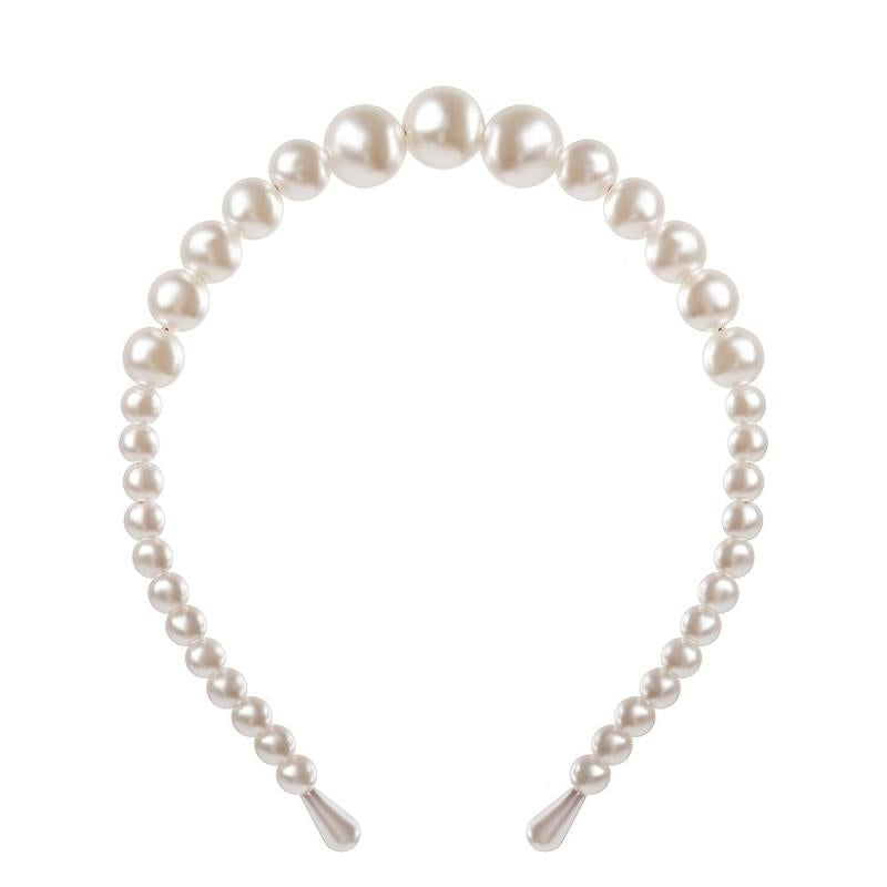 Faux Pearl Decor Headband Bridal Headdress
