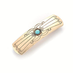 Turquoise Hair Clip Silvery Barrette Western Style Hair Accessories