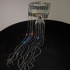 Rhinestone Tassel Headband Glitter Hair Accessory