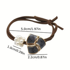Faux Pearl Hair Rope Ponytail Holder Hair Accessories