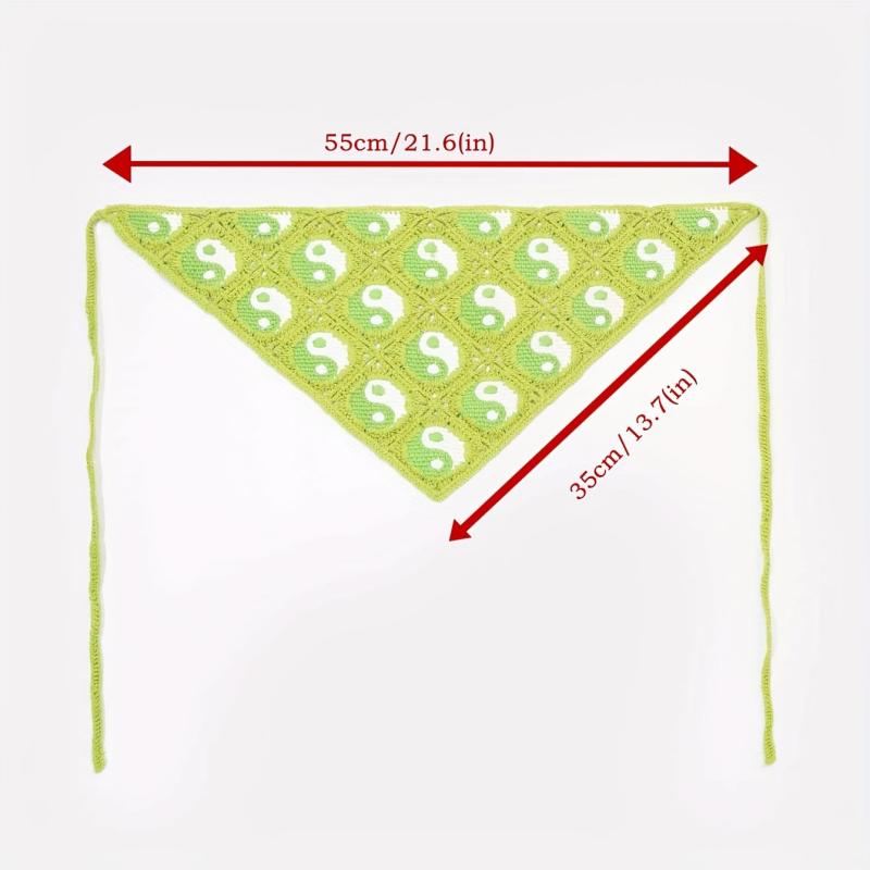 Tai Chi Pattern Bandana Crochet Hair Band Women Girls Hair