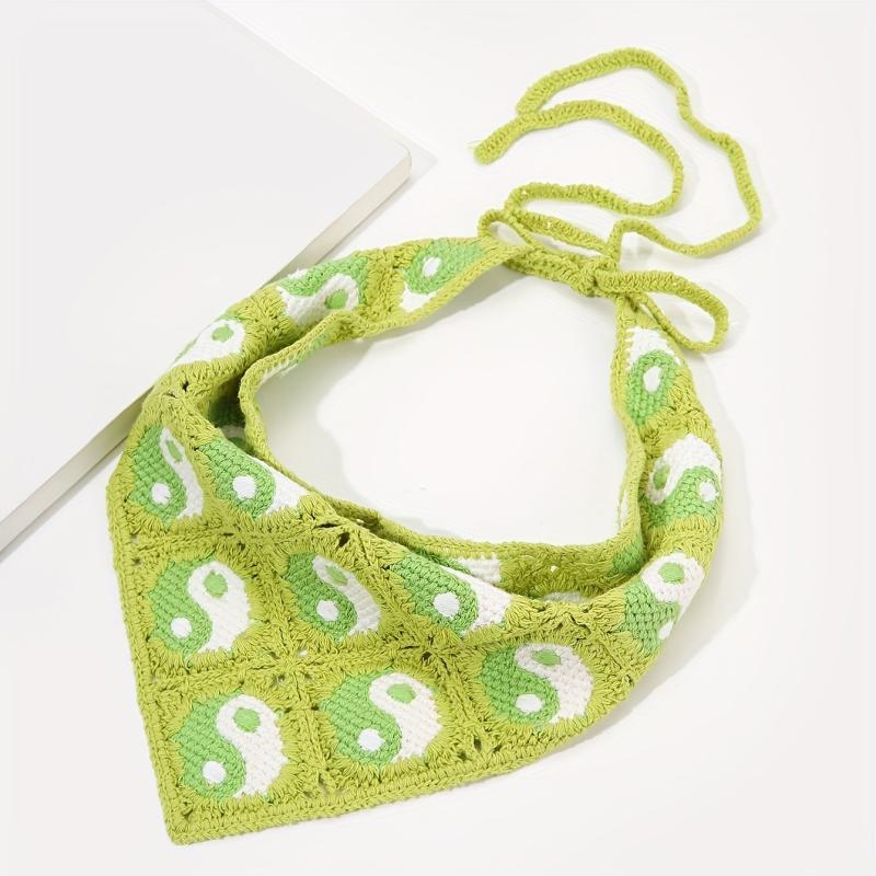 Tai Chi Pattern Bandana Crochet Hair Band Women Girls Hair
