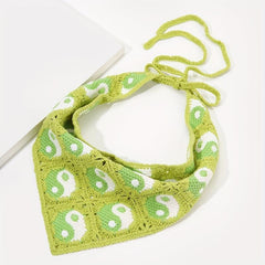 Tai Chi Pattern Bandana Crochet Hair Band Women Girls Hair