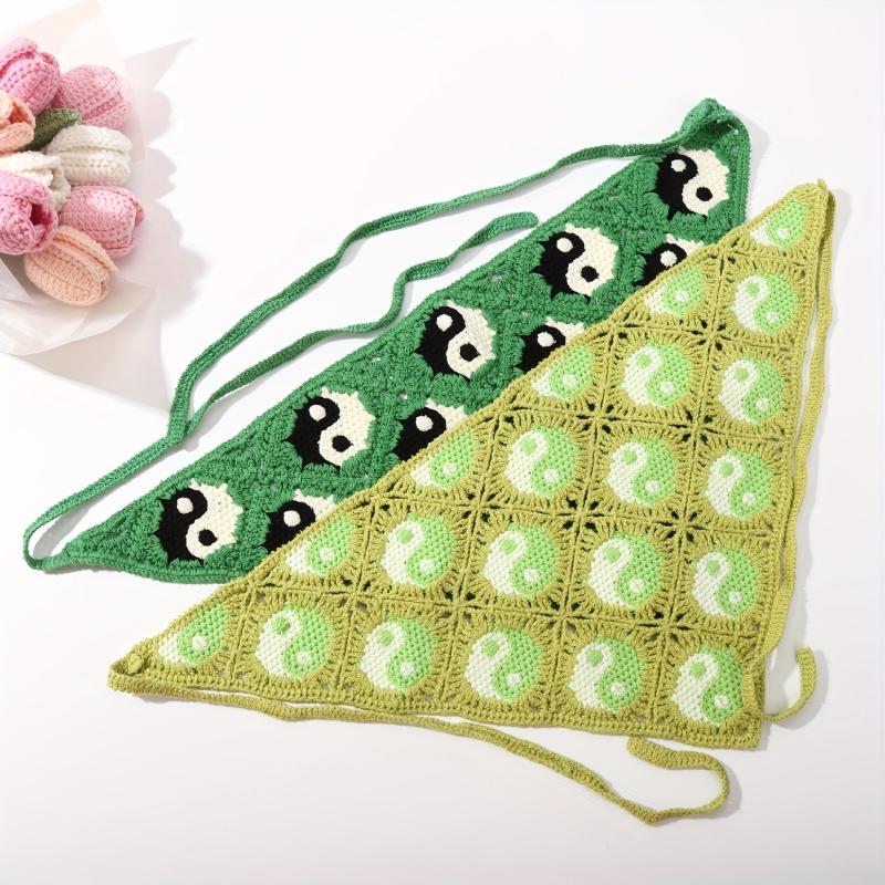 Tai Chi Pattern Bandana Crochet Hair Band Women Girls Hair