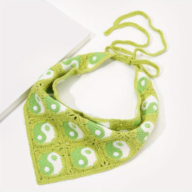 Tai Chi Pattern Bandana Crochet Hair Band Women Girls Hair