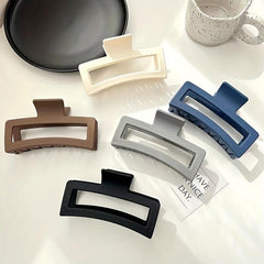 Oversize Geometric Hair Claw Clip Matte Finish Strong Hold Thick Hair Accessory