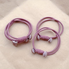 Colorful Heart Hair Tie Elastic Hair Rope Ponytail Holder Hair Accessories