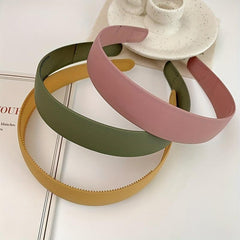 Solid Minimalist Hair Hoop Wide Plastic Hair Band Elastic Headband