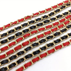 5pcs Bag Chain With Leather Buckle Bag Key Ring DIY Detachable Strap