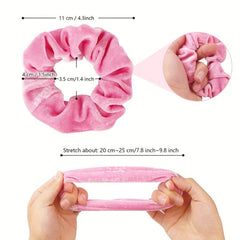 46 Pcs Velvet Hair Scrunchies Elastic Hair Ties Women Girls Accessories