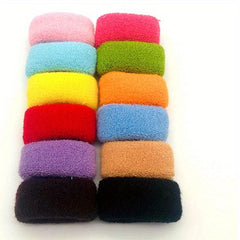 6pcs Soft Hair Tie Towel Cloth Hair Rope Ponytail Holder Women Girls Accessories