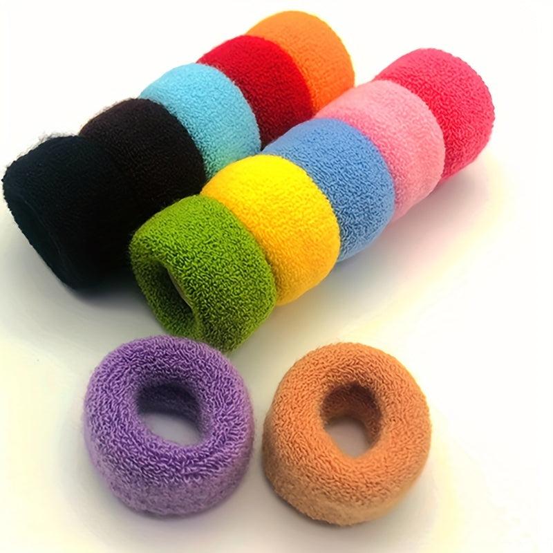 6pcs Soft Hair Tie Towel Cloth Hair Rope Ponytail Holder Women Girls Accessories