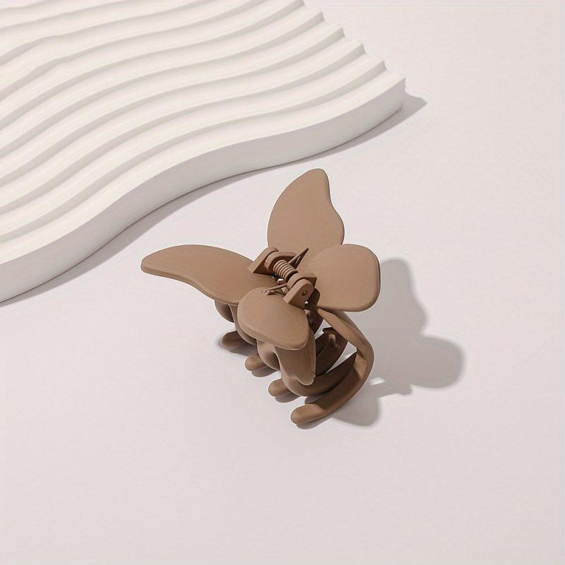Frosted Butterfly Hair Claw Resin Hair Claw Nonslip Ponytail Holder