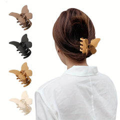 Frosted Butterfly Hair Claw Resin Hair Claw Nonslip Ponytail Holder