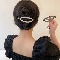 Brinie French Twist Hair Barrettes Glitter Banana Clip Bun Fixin