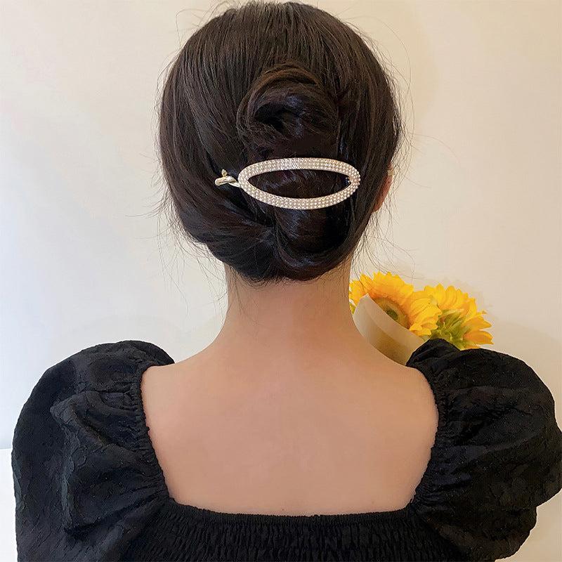 Brinie French Twist Hair Barrettes Glitter Banana Clip Bun Fixin