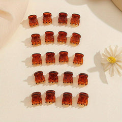 20/30pcs Butterfly & Flower Hair Claw Matte Hair Clip Rubber Kids Accessory