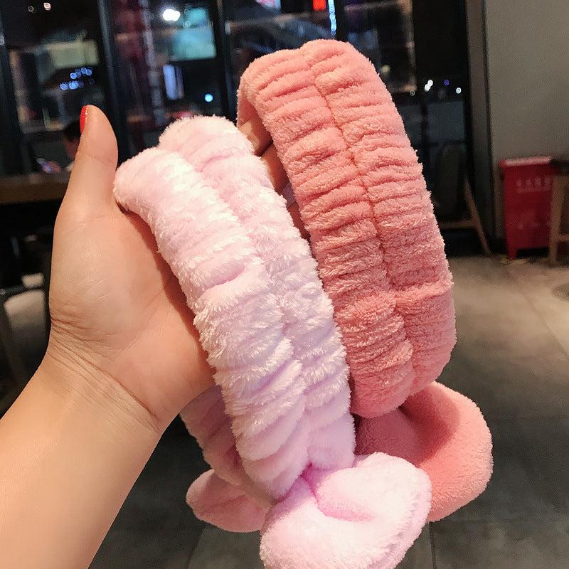 Soft Bowknot Headband Plush Hair Band Women Girls Hair Accessories