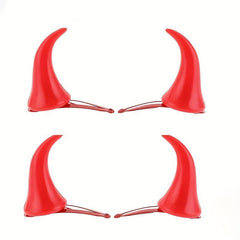 4pcs Red Devil Horn Hair Clips Halloween Demon Horn Clips
