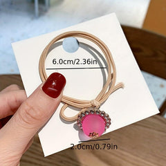 Crystal Beaded Hair Tie Hair Rope Ponytail Holder Hair Accessories