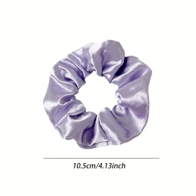 6pcs Satin Scrunchies Hair Tie Style Hair Rope Ponytail Holder Women Girls