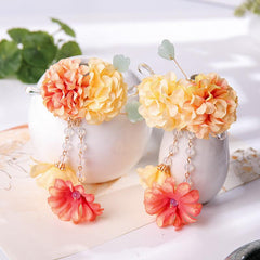 Antique Flower Tassel Hairpin Retro Hair Accessory Women